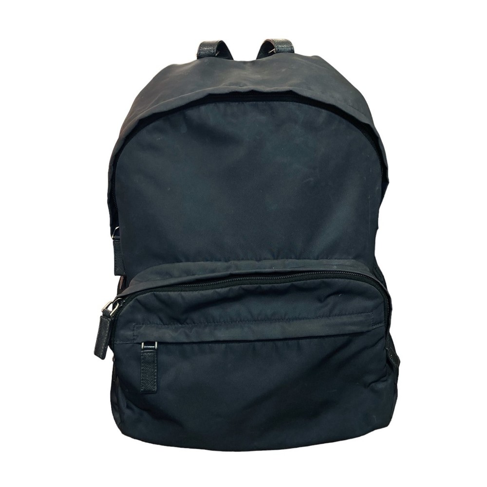 Prada Triangle Nylon Backpack Black One Size - image 1